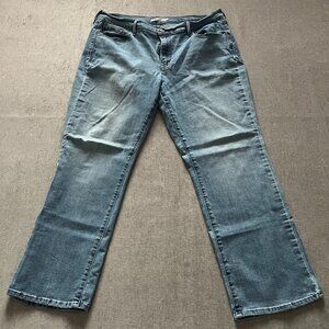 Levi's 505 Straight Jeans Women 18 Blue Denim Straight Leg Medium Wash Casual